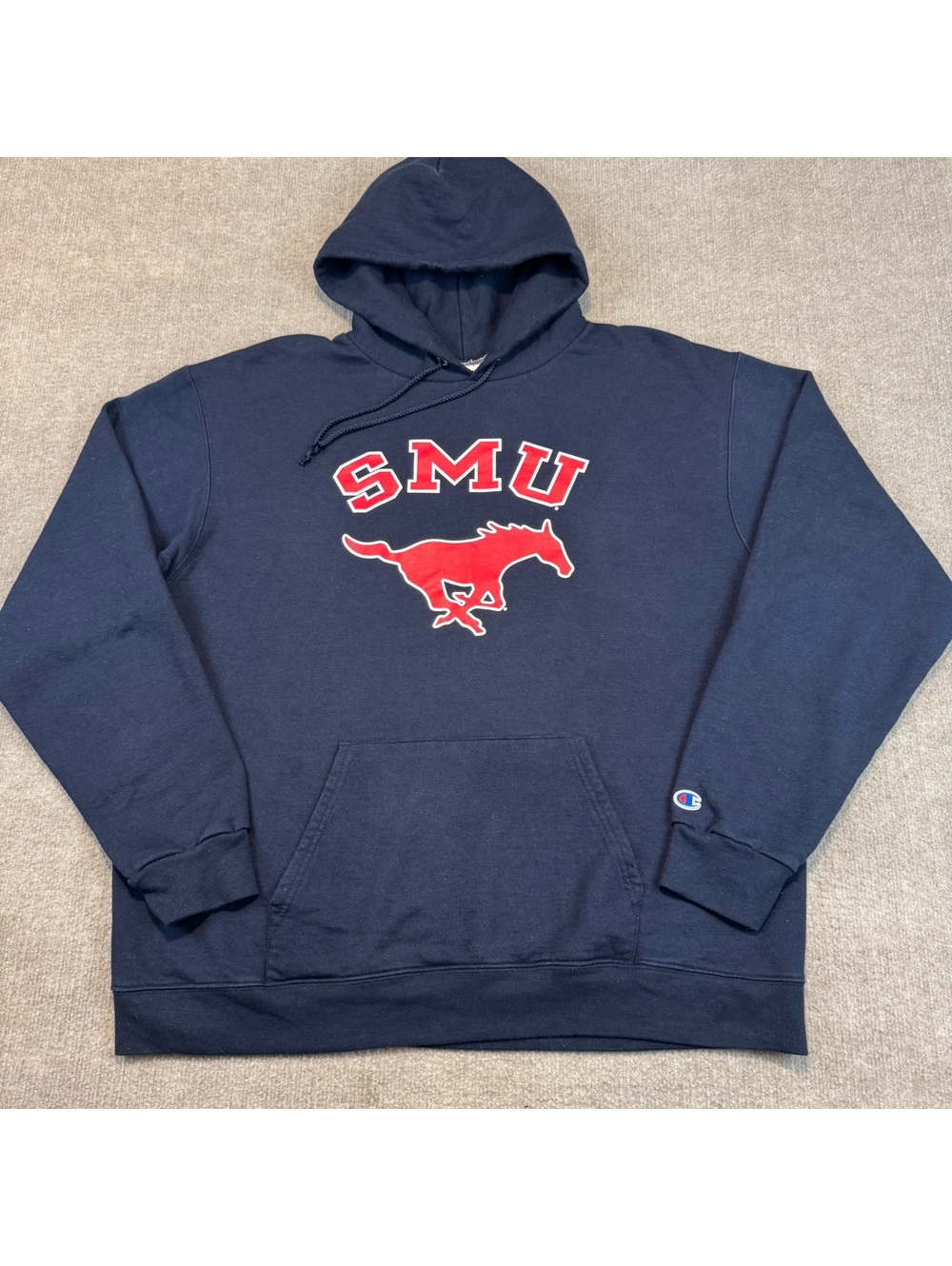 Men's SMU Champion Southern Methodist University Hoodie XL Blue Unisex College